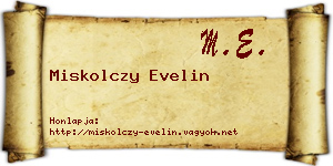 Miskolczy Evelin névjegykártya